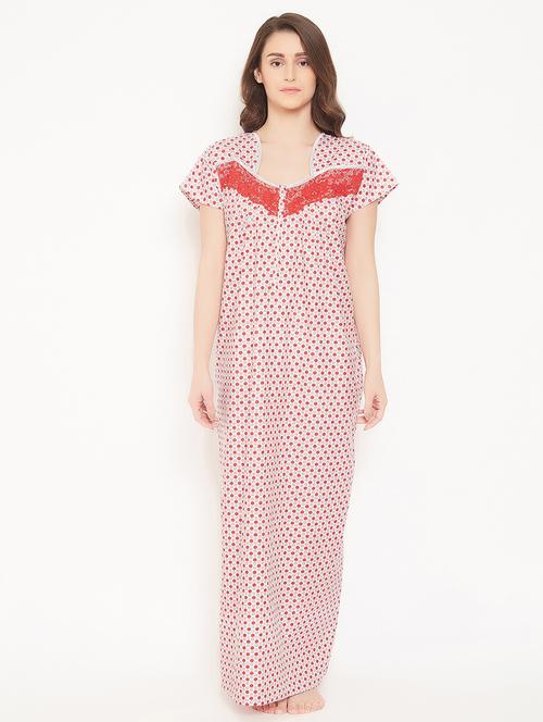 lace detail polka dots nighty - 16692753 - Very Small Image - 1
