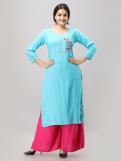 zardozi work straight kurta - 16693835 - Very Small Image - 1
