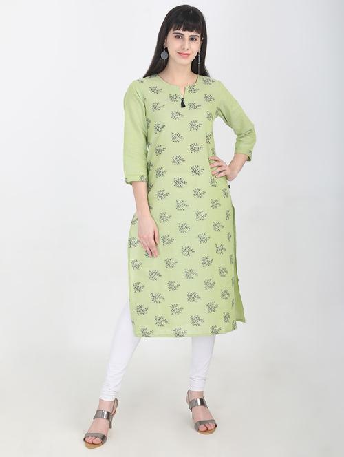printed straight kurta with tassels - 16693872 - Very Small Image - 1