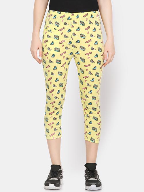 yellow printed sleepwear capri - 16693934 - Very Small Image - 1