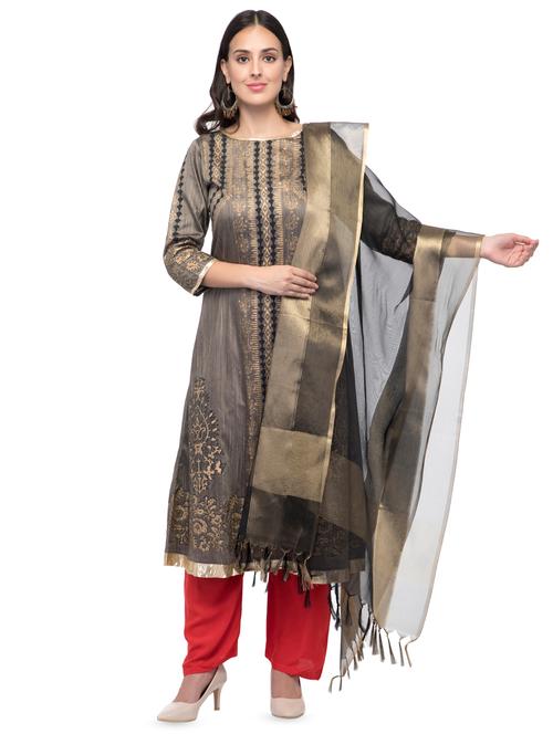 solid banarasi dupatta - 16694768 - Very Small Image - 1
