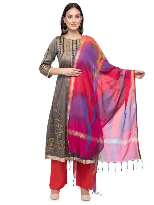 multi colored tie and dyed dupatta - 16694778 - Very Small Image - 1