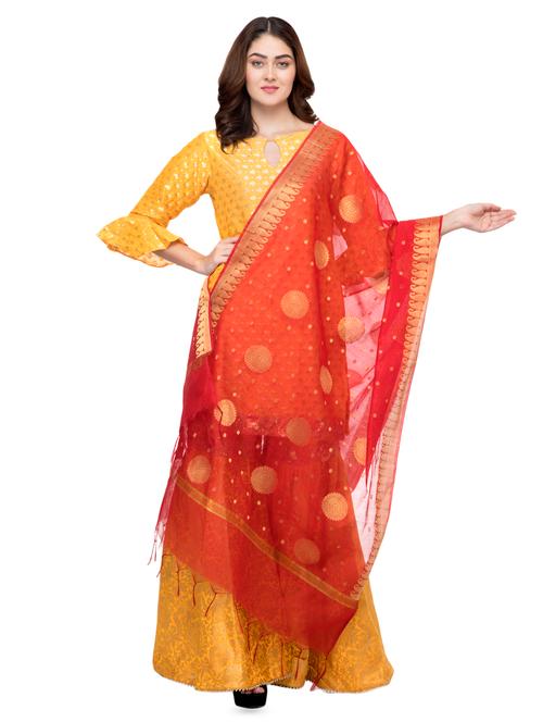 ethnic motif zari dupatta - 16694800 - Very Small Image - 1