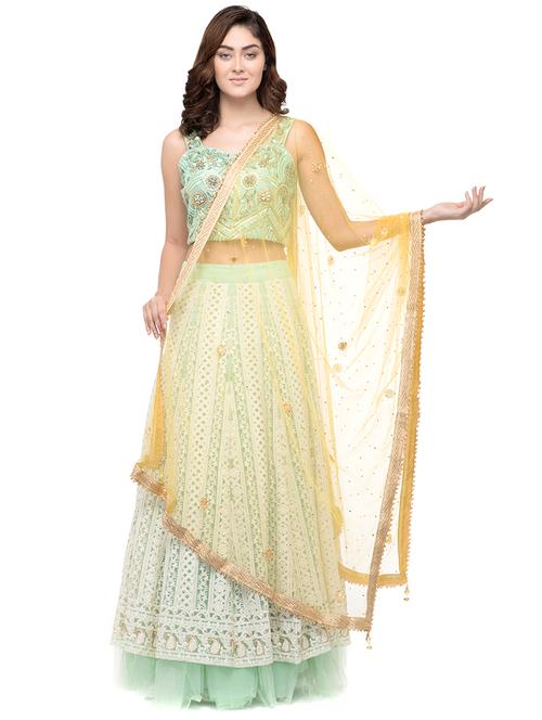 lace detail plain dupatta - 16694810 - Very Small Image - 1