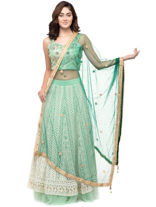 lace detail plain dupatta - 16694811 - Very Small Image - 1