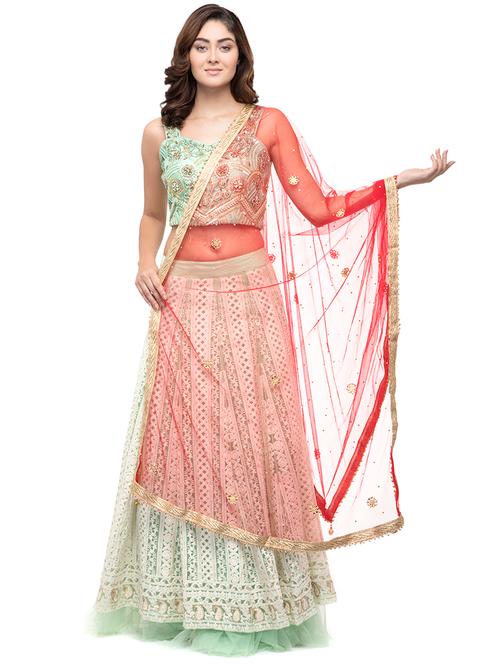 lace detail plain dupatta - 16694814 - Very Small Image - 1