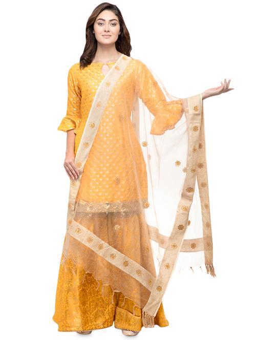 lace detail gota work dupatta - 16694820 - Very Small Image - 1