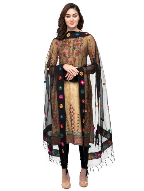 embroidered see through dupatta - 16694844 - Very Small Image - 1