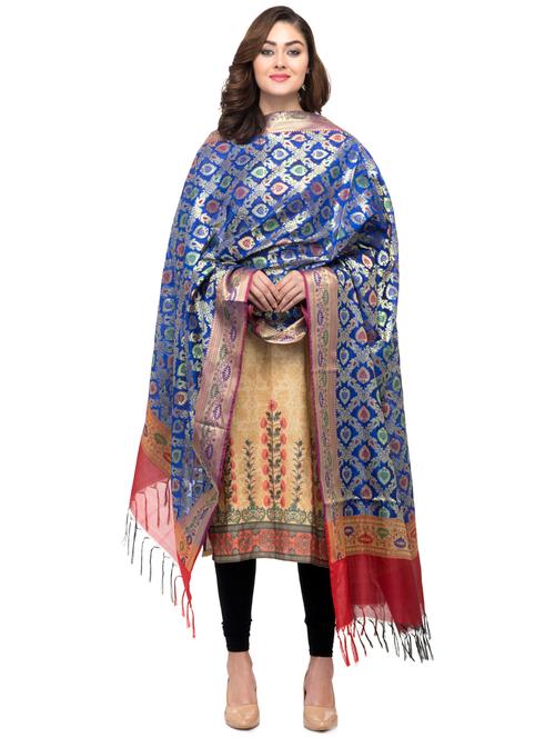 ethnic motif embroidered dupatta - 16694857 - Very Small Image - 1