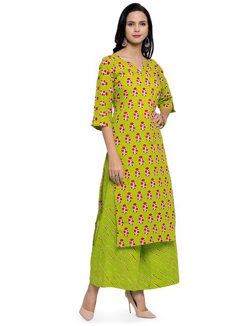 floral print kurta palazzo set - 16694877 - Very Small Image - 1