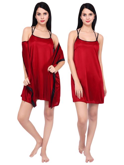 tie knot halter neck nightwear set - 16695045 - Very Small Image - 1