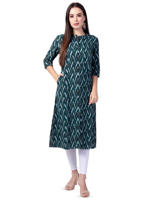 ikat print straight kurta - 16695481 - Very Small Image - 1
