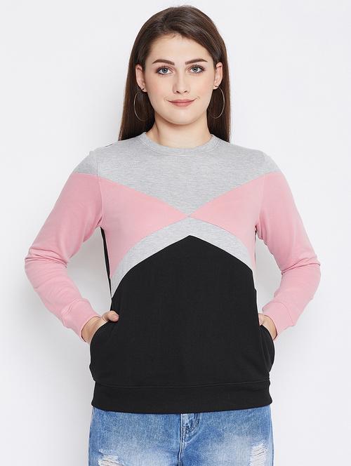 color block fleece sweatshirt - 16695635 - Very Small Image - 1