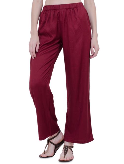 high rise solid straight palazzo - 16695726 - Very Small Image - 1