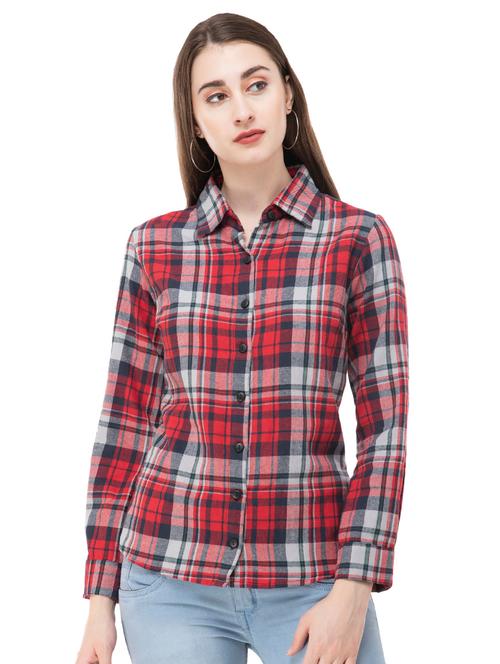 long sleeved checkered shirt - 16695772 - Very Small Image - 1