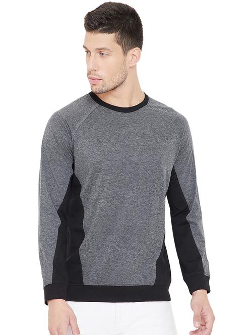 grey color block sweatshirt - 16696086 - Very Small Image - 1