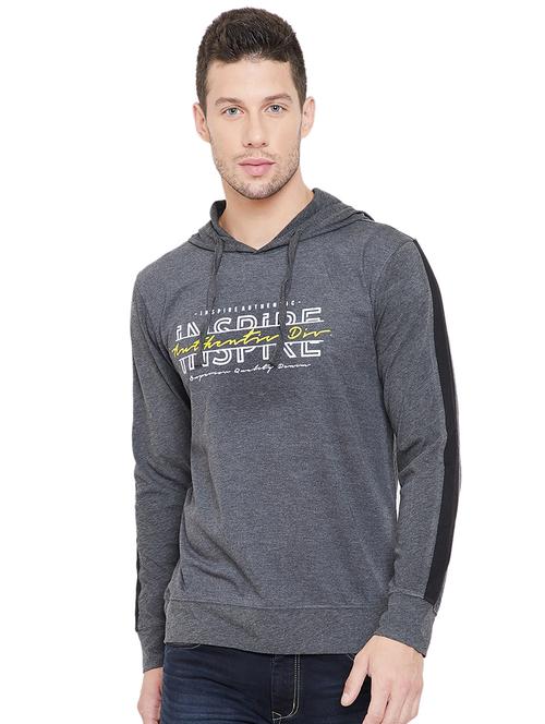 grey chest print sweatshirt - 16696118 - Very Small Image - 1