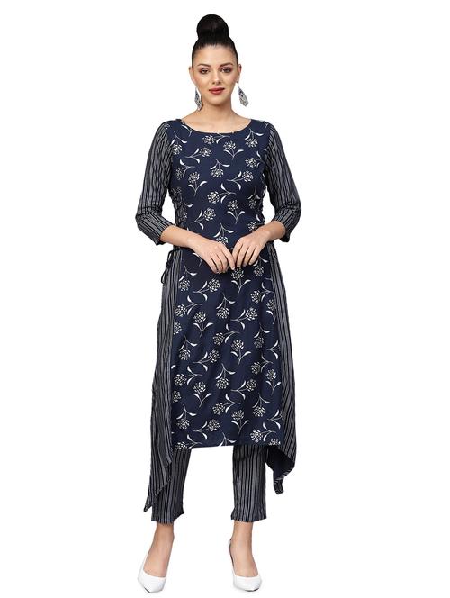 floral printed kurta pant set - 16696155 - Very Small Image - 1