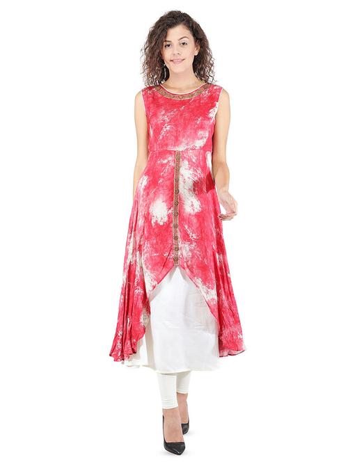 printed layered kurta - 16697473 - Very Small Image - 1