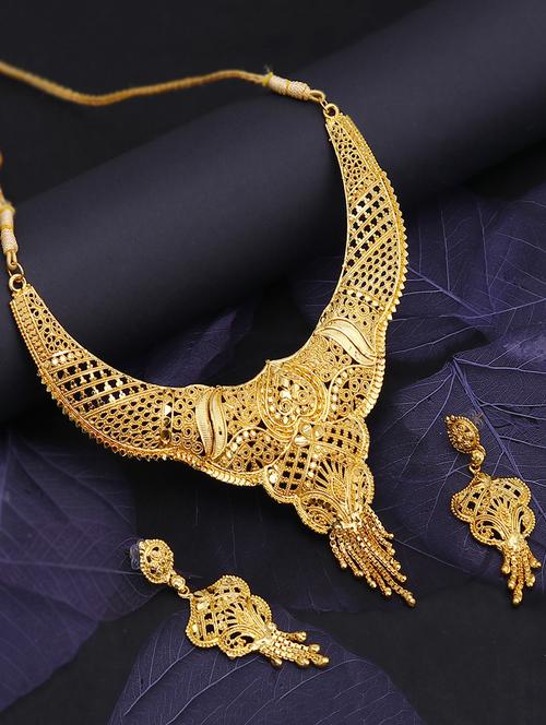 gold plated necklaces and earring - 16697857 - Very Small Image - 1