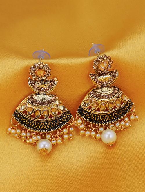 gold tone drop earring - 16697902 - Very Small Image - 1