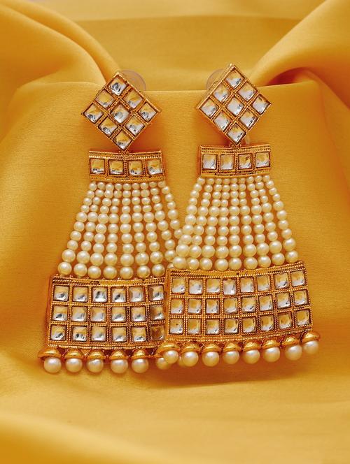 gold tone drop earring - 16697903 - Very Small Image - 1
