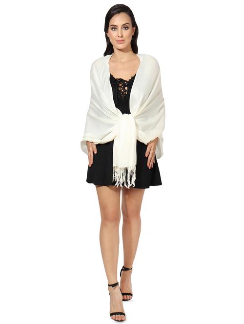 white viscose stole - 16698867 - Very Small Image - 1