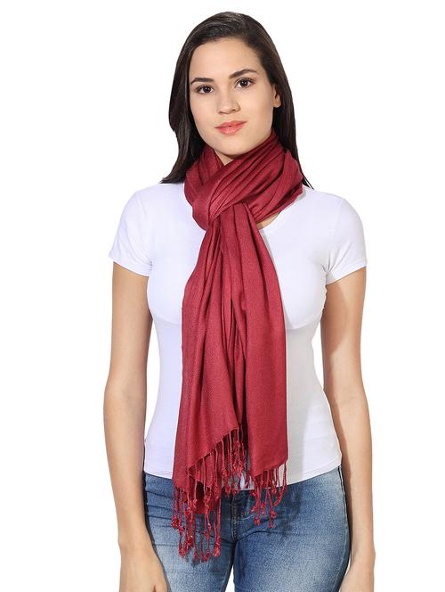 red viscose stole - 16698880 - Very Small Image - 1