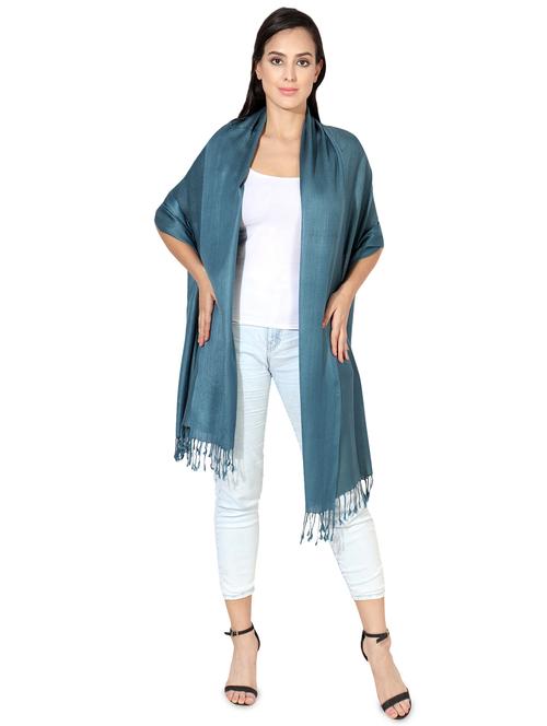 blue viscose stole - 16698906 - Very Small Image - 1