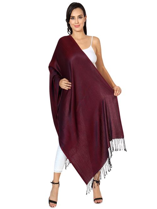 purple viscose stole - 16698917 - Very Small Image - 1