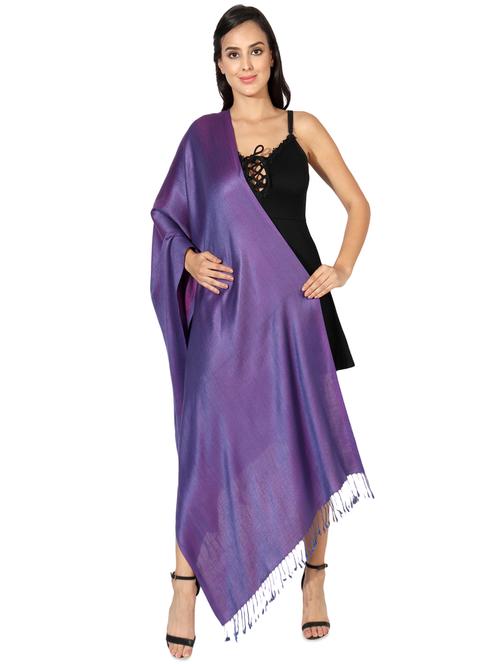 purple viscose stole - 16698929 - Very Small Image - 1