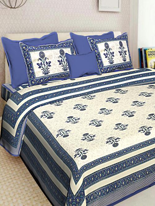 jaipuri printed king size bedsheet - 16699412 - Very Small Image - 1