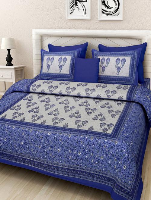 jaipuri printed king size bedsheet - 16699418 - Very Small Image - 1