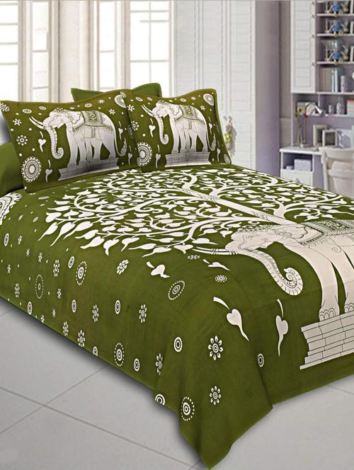 jaipuri printed king size bedsheet - 16699423 - Very Small Image - 1