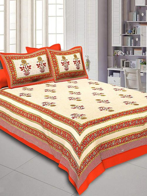 jaipuri printed king size bedsheet - 16699425 - Very Small Image - 1