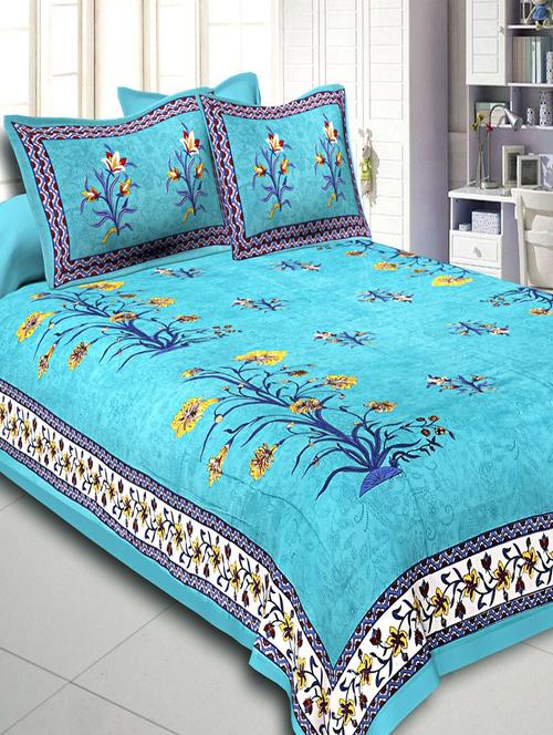 jaipuri printed king size bedsheet - 16699428 - Very Small Image - 1