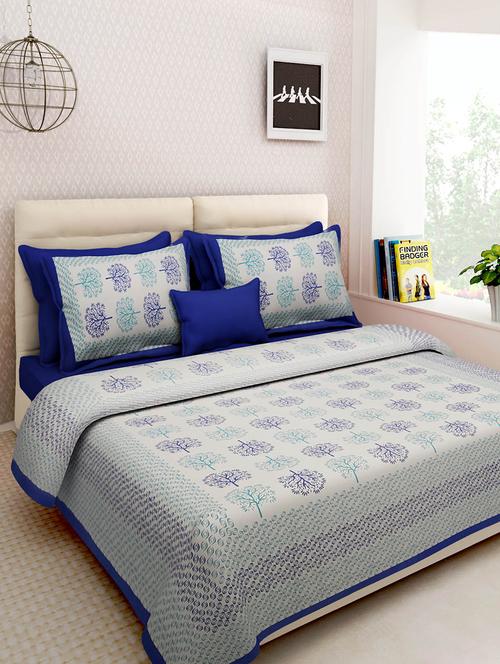 jaipuri printed king size bedsheet - 16699447 - Very Small Image - 1