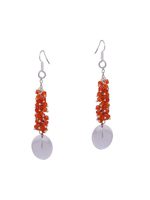 orange silver drop earring - 16699833 - Very Small Image - 1