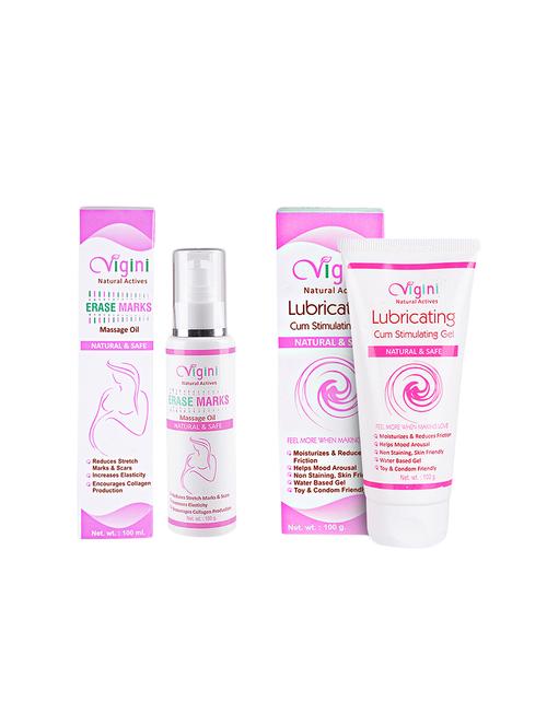 lubricating cum stimulating gel + stretch marks massage oil - 16699953 - Very Small Image - 1