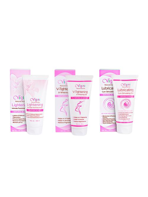 lightening intimate femienine wash +v-tightening & whitening gel+lubricating cum stimulating gel - 16699963 - Very Small Image - 1
