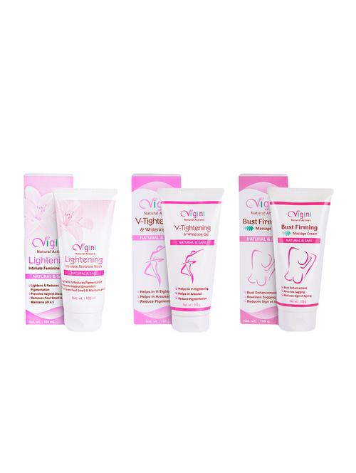 v- tightening & whitening gel+lightening intimate feminine wash+bust firming massage cream - 16699965 - Very Small Image - 1