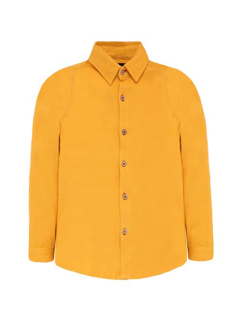 long sleeved solid cotton shirt - 16700004 - Very Small Image - 1