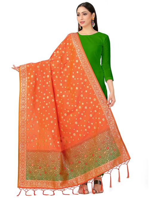 polka dots banarasi dupatta - 16700261 - Very Small Image - 1
