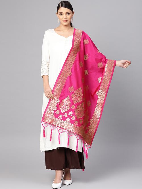 foil print banarasi dupatta - 16700508 - Very Small Image - 1