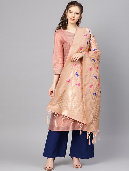 floral banarasi dupatta - 16700564 - Very Small Image - 1