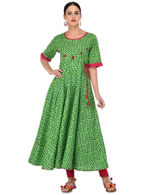animal print anarkali kurta - 16700755 - Very Small Image - 1