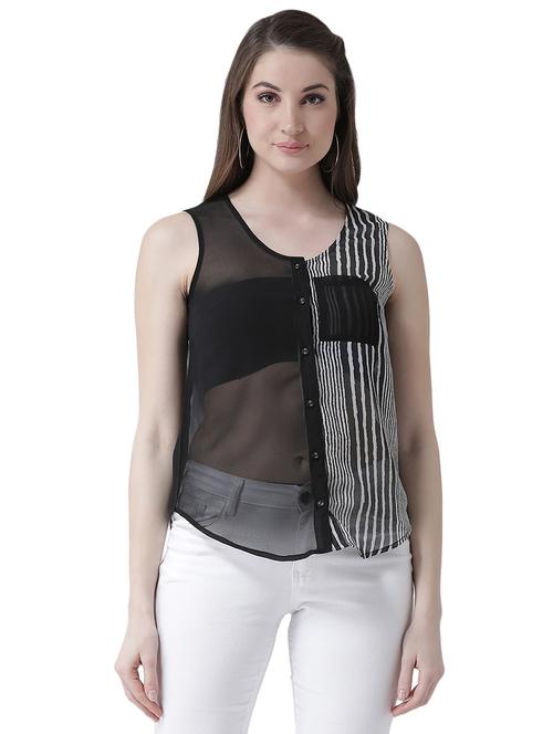 round neck striped shirt - 16700827 - Very Small Image - 1