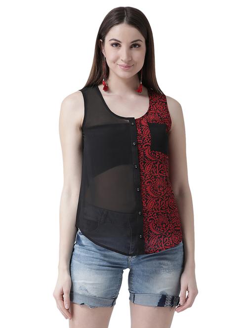 contrast panel pocket patch shirt - 16700828 - Very Small Image - 1