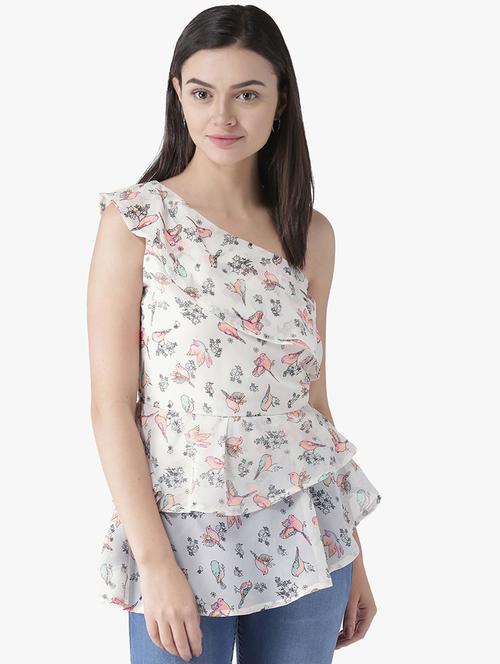 single shoulder a-line top - 16701452 - Very Small Image - 1