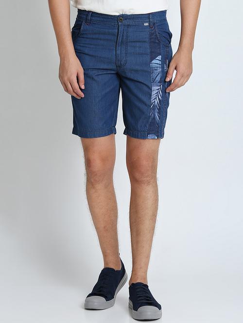 blue printed bermuda shorts - 16701833 - Very Small Image - 1